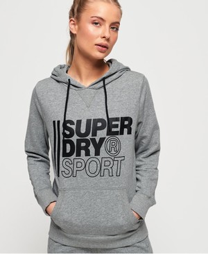 Superdry Core Sport Overhead Női Kapucnis Pulóver Szürke | YBLCE8194